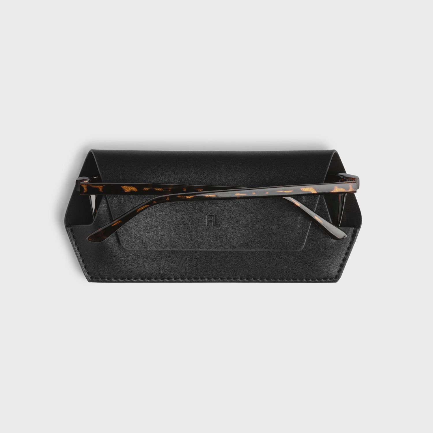 Leather Glasses Case - Black