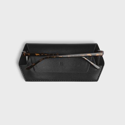 Leather Glasses Case - Black