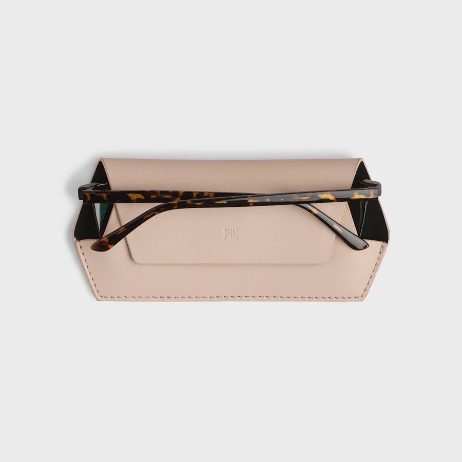 Leather Glasses Case - Blush