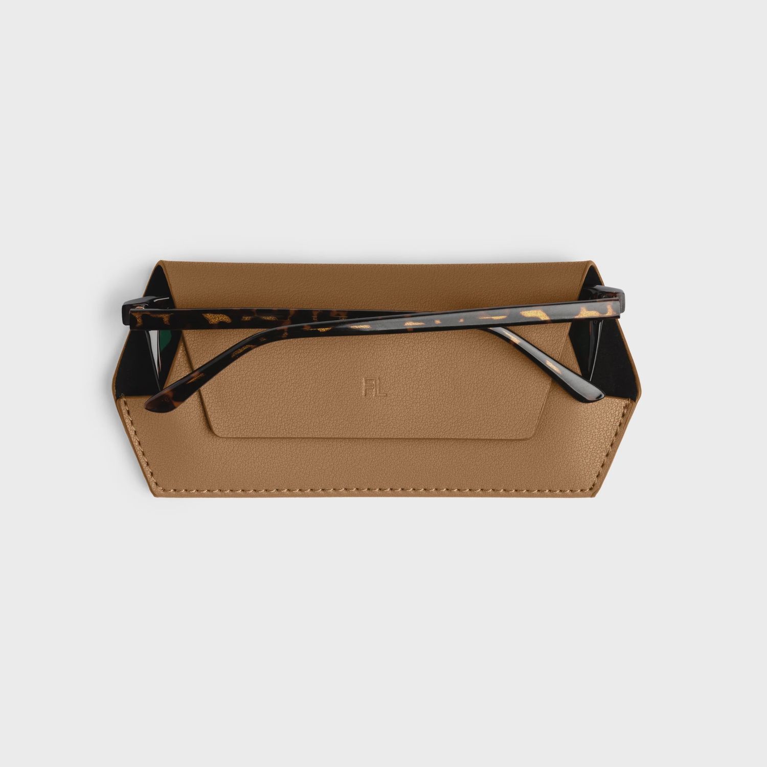 Leather Glasses Case - Tan