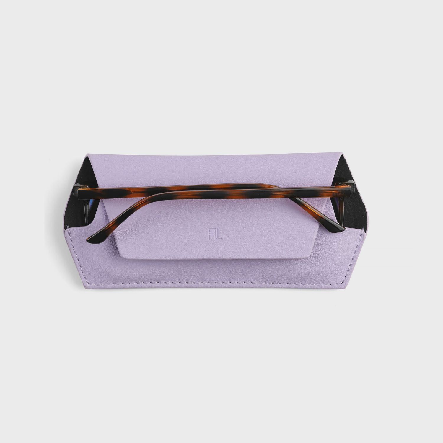 Leather Glasses Case - Lilac