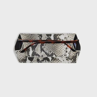 Leather Glasses Case - Snake
