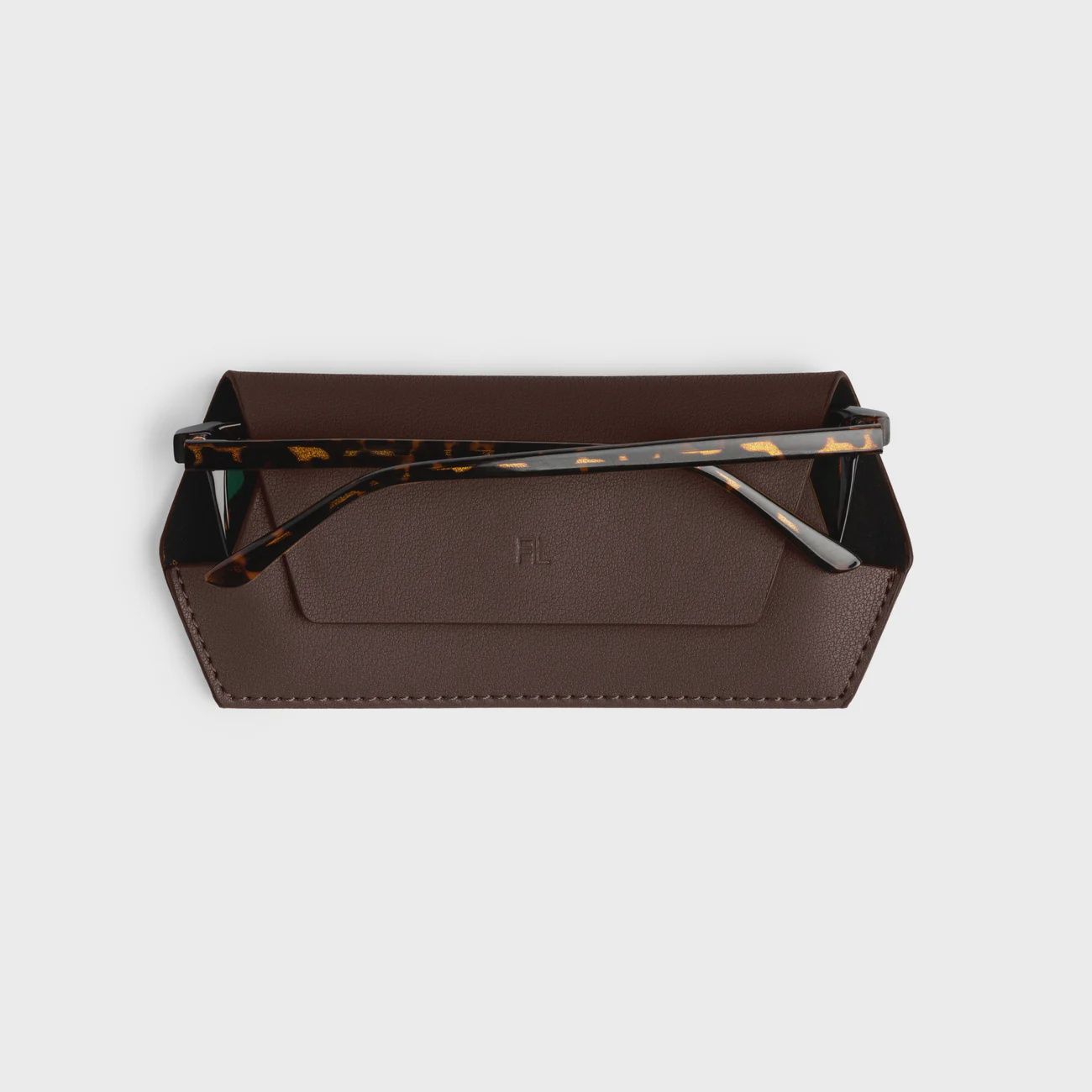 Leather Glasses Case - Chocolate