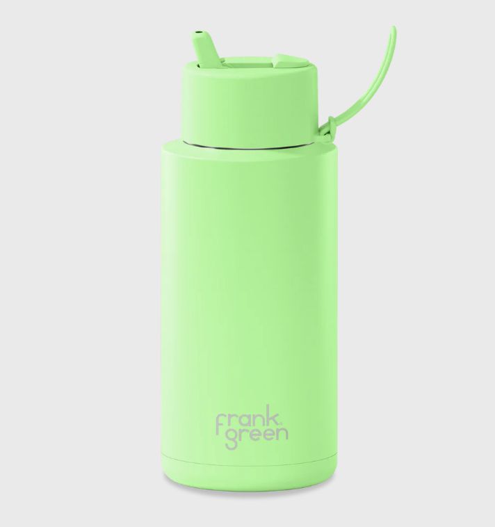 34oz Stainless Steel/Ceramic bottle with flip lid - Aurora Glow