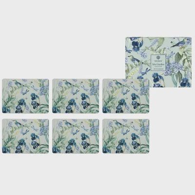 Iris Garden Mint 6pk Placemat