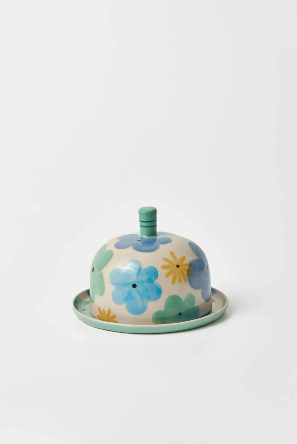 Ditsy Butter Dish Blue