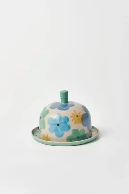 Ditsy Butter Dish Blue
