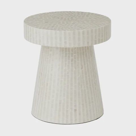 Cheyenne Inlay Side Table - Ivory