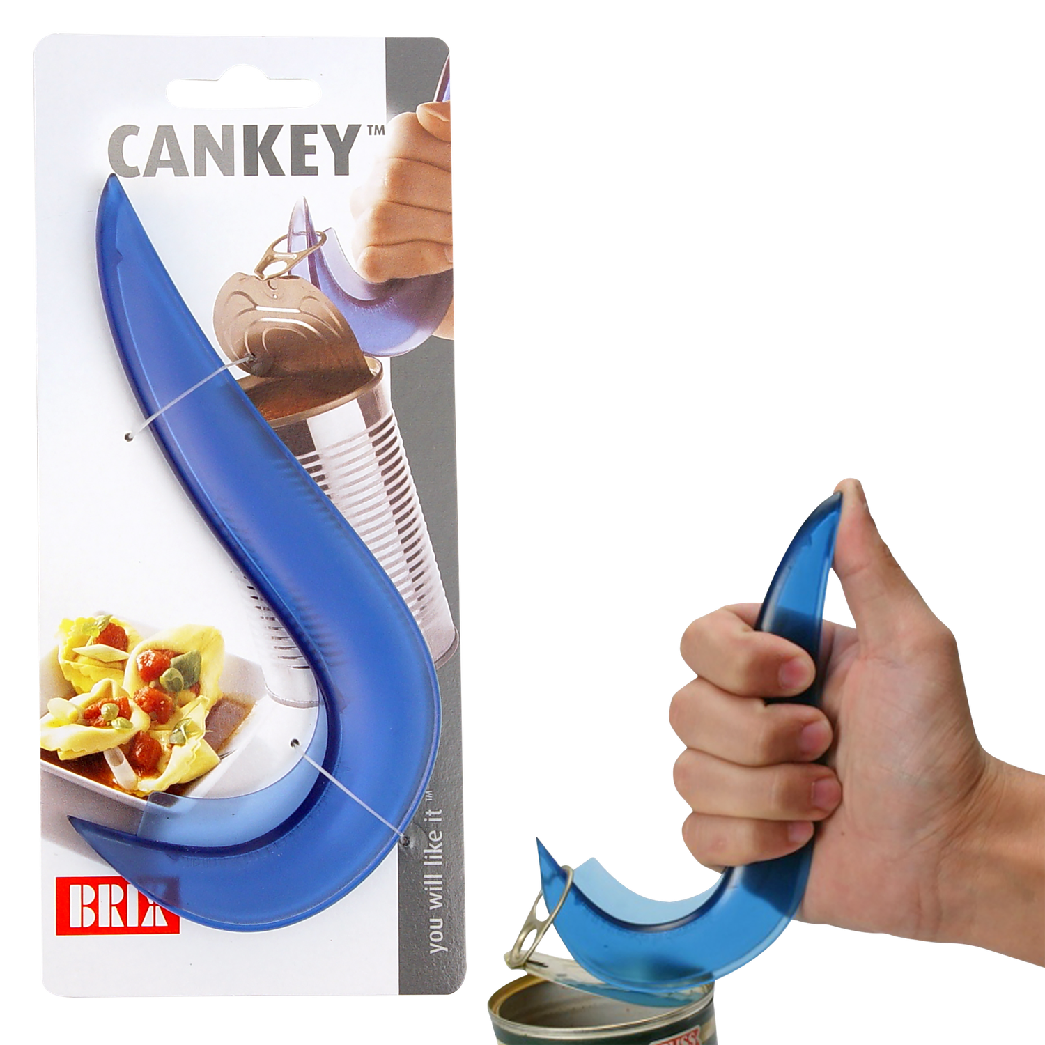 &quot;Cankey&quot;  Ring Pull Can Opener - Frost Blue