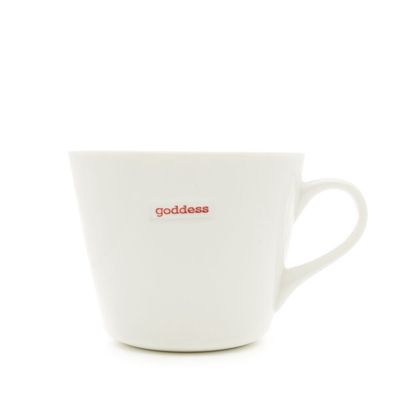 Medium Ceramic White Mug - Goddess