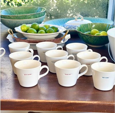 Medium Ceramic White Mug - legend