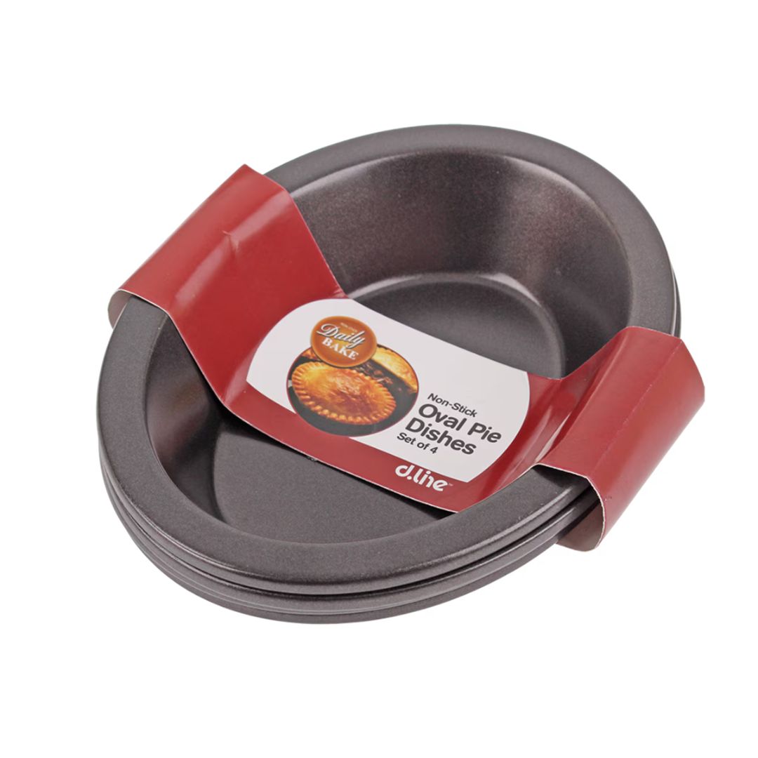 Non-Stick Oval Pie Dish Set/4