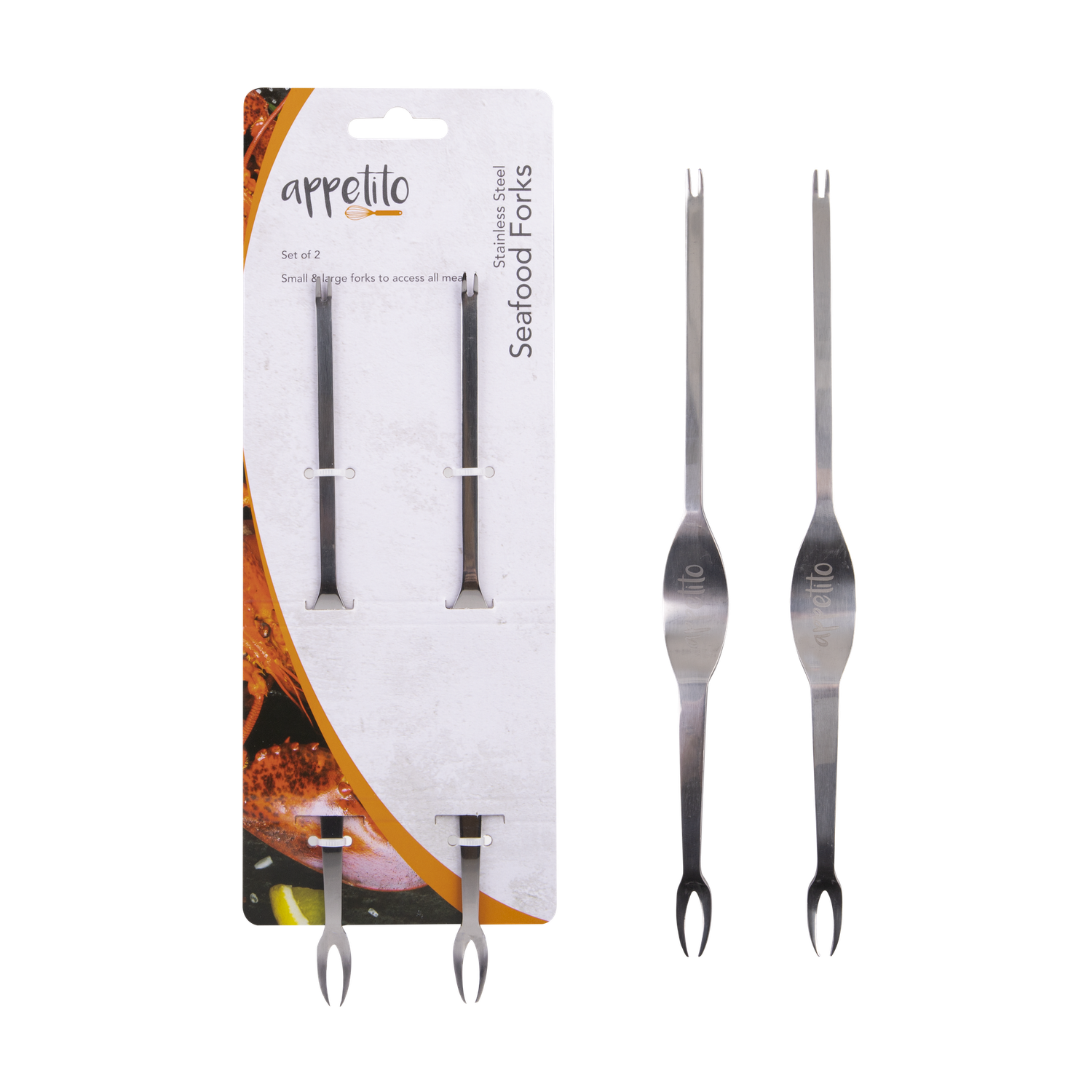 Stainless Steel Seafood Forks Set/2