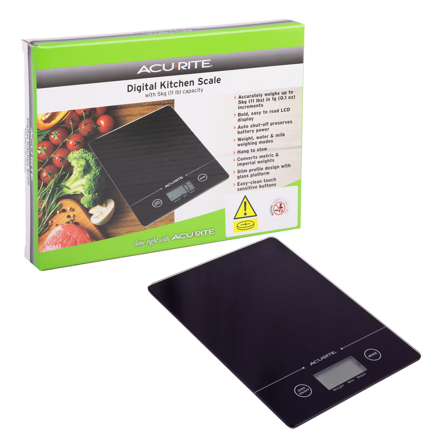 Slim Line Digital Scale - Black