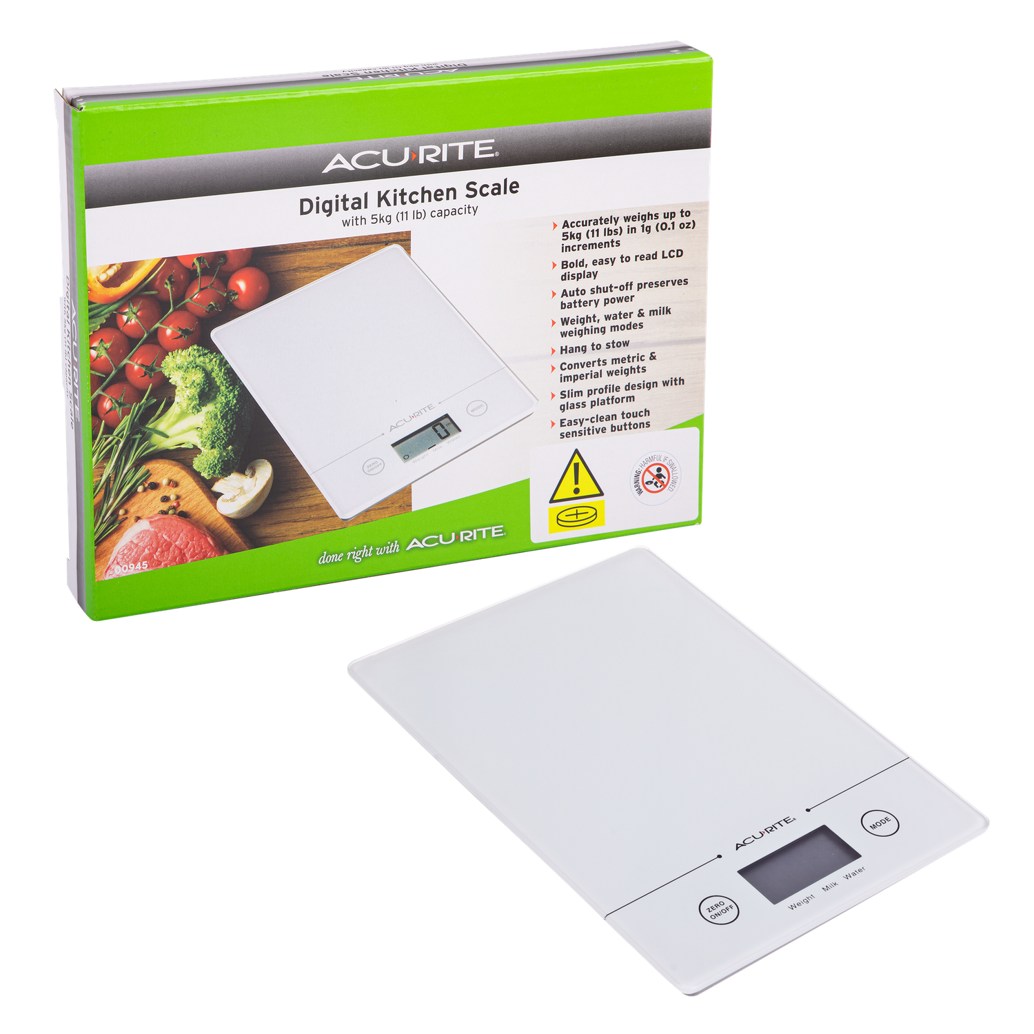Slim Line Digital Scale - White