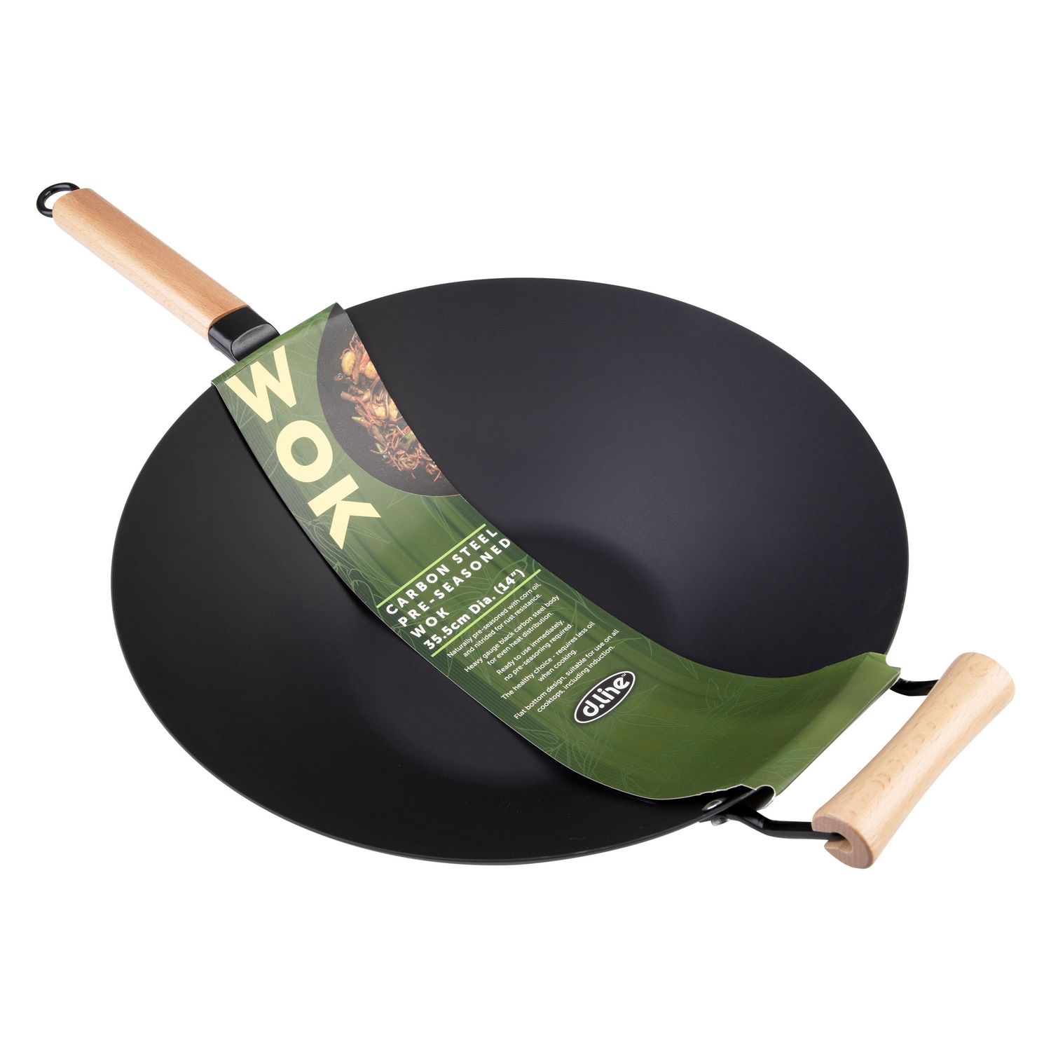 Carbon Steel Pre-Seasoned Stir Fry Pan - 35.5cm