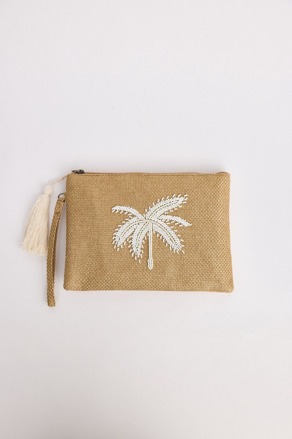 Disco Palm Clutch - Tan