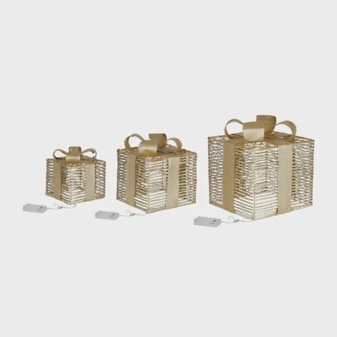 Gift Box/Gold LED Fabric Medium