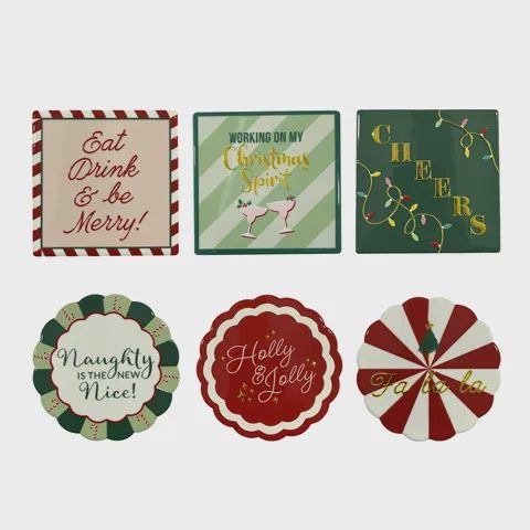 Christmas Coasters Ceramic