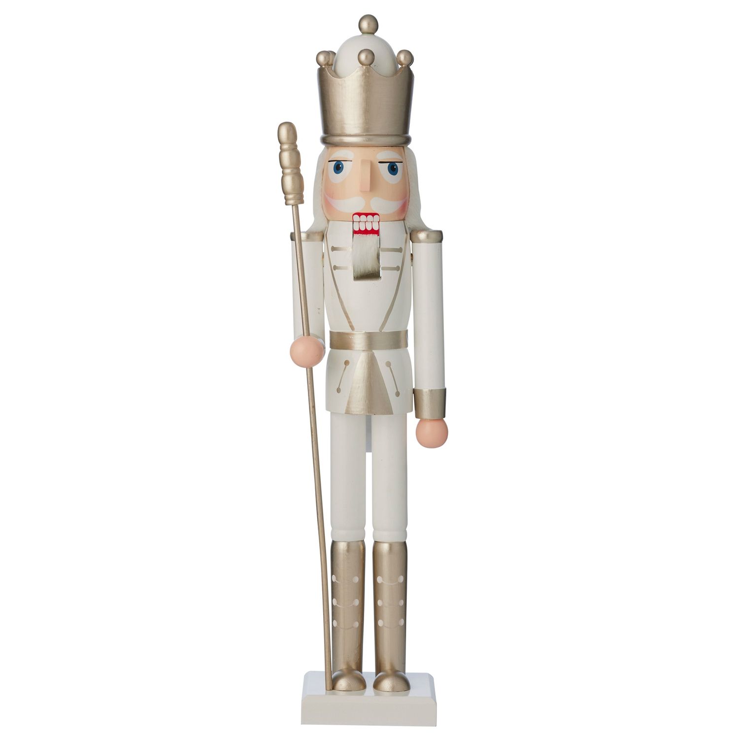 Nutcracker w Batton Deco Wood 60cm Gold/Pk