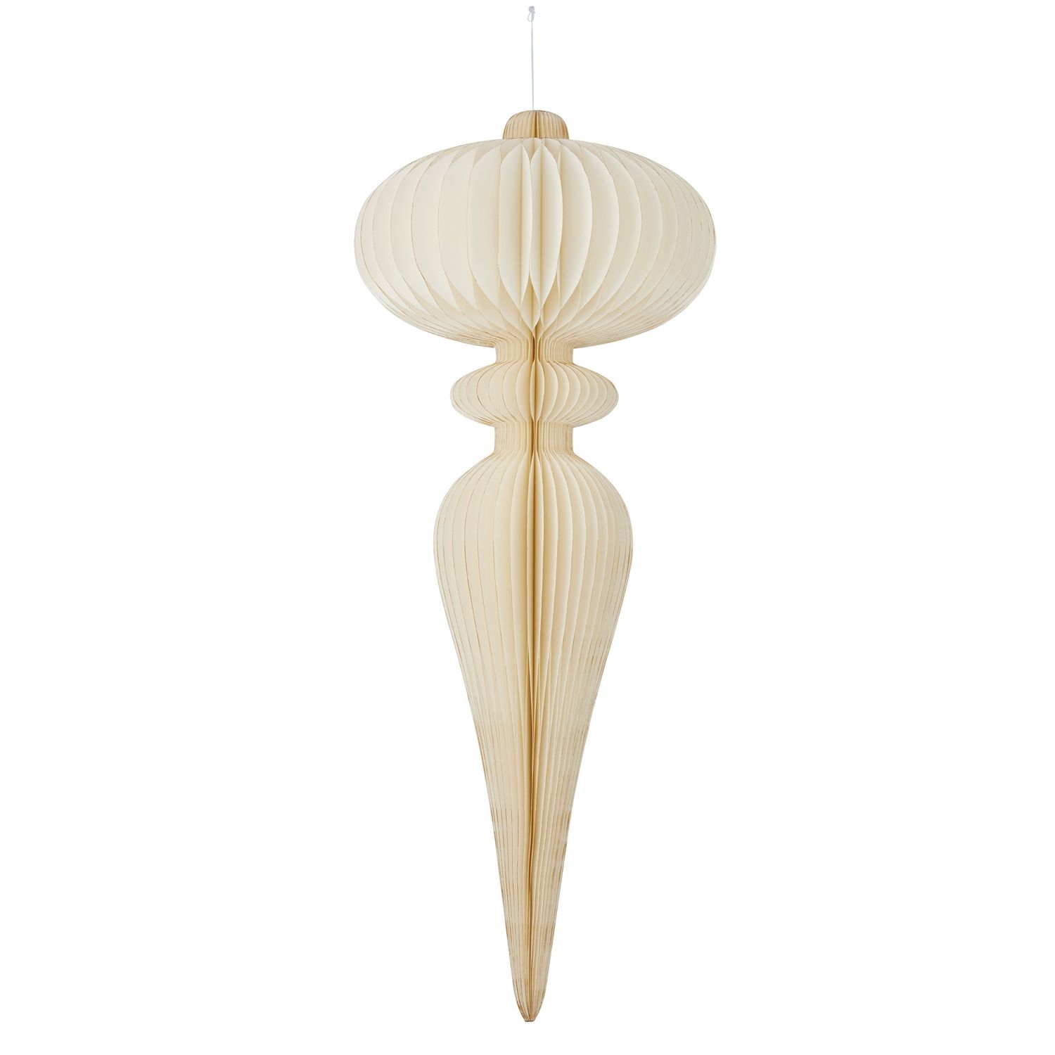 Finial Paper Decoration Hanging White