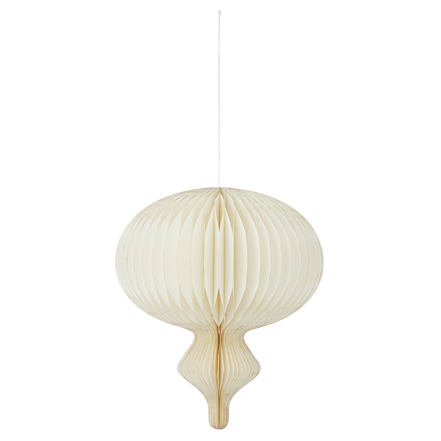 Hanging  Finial Paper Decor White