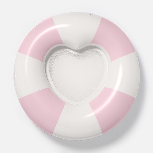 Luxe Tube Pool Ring Stole My Heart Pink Stripe