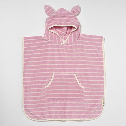 Kids Character Hooded Towel Cotton Candy Pink Stripe