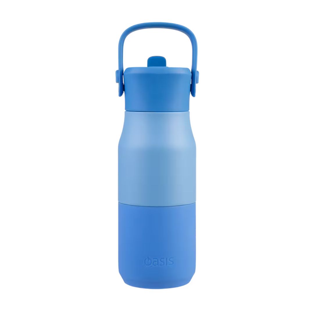 Junior Drink Bottle - Double Wall Insulated w Sipper, Colour: Blue
