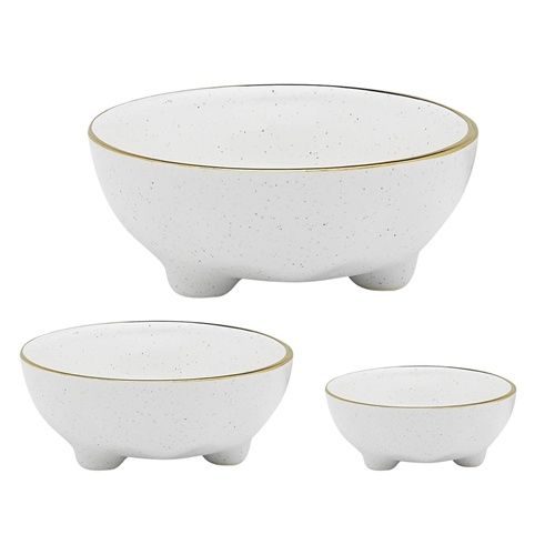 Speckle S3 Nesting Bowl Milk/Gold