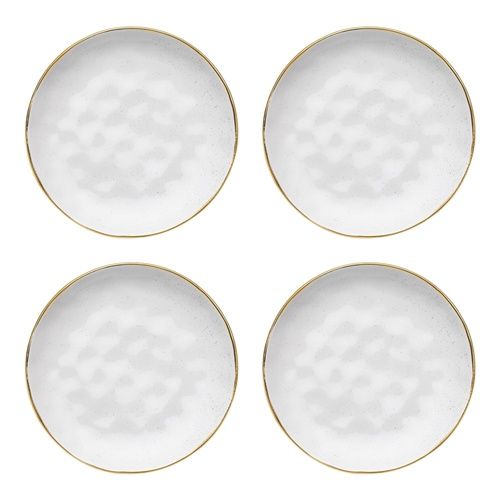 Speckle S4 Cake Plate Milk/Gold