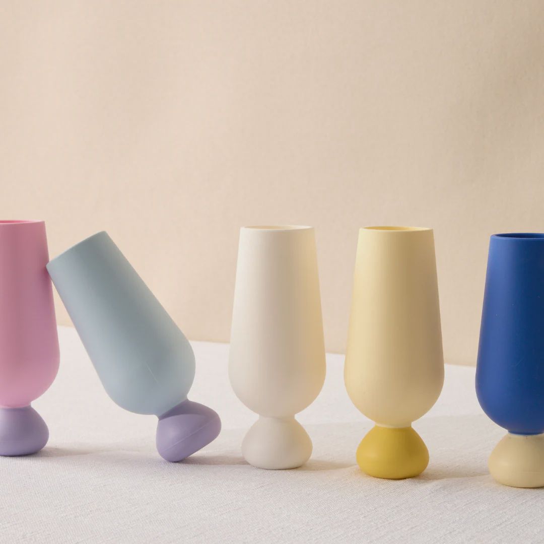 Unbreakable Silicone Bubble Champagne Flute Set (2 pcs)