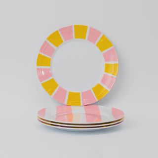 Baby, Let&#39;s Go Outside Melamine Plate Set | Striped