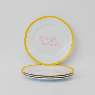 Baby, Let&#39;s Go Outside Melamine Plate Set | So Yummy