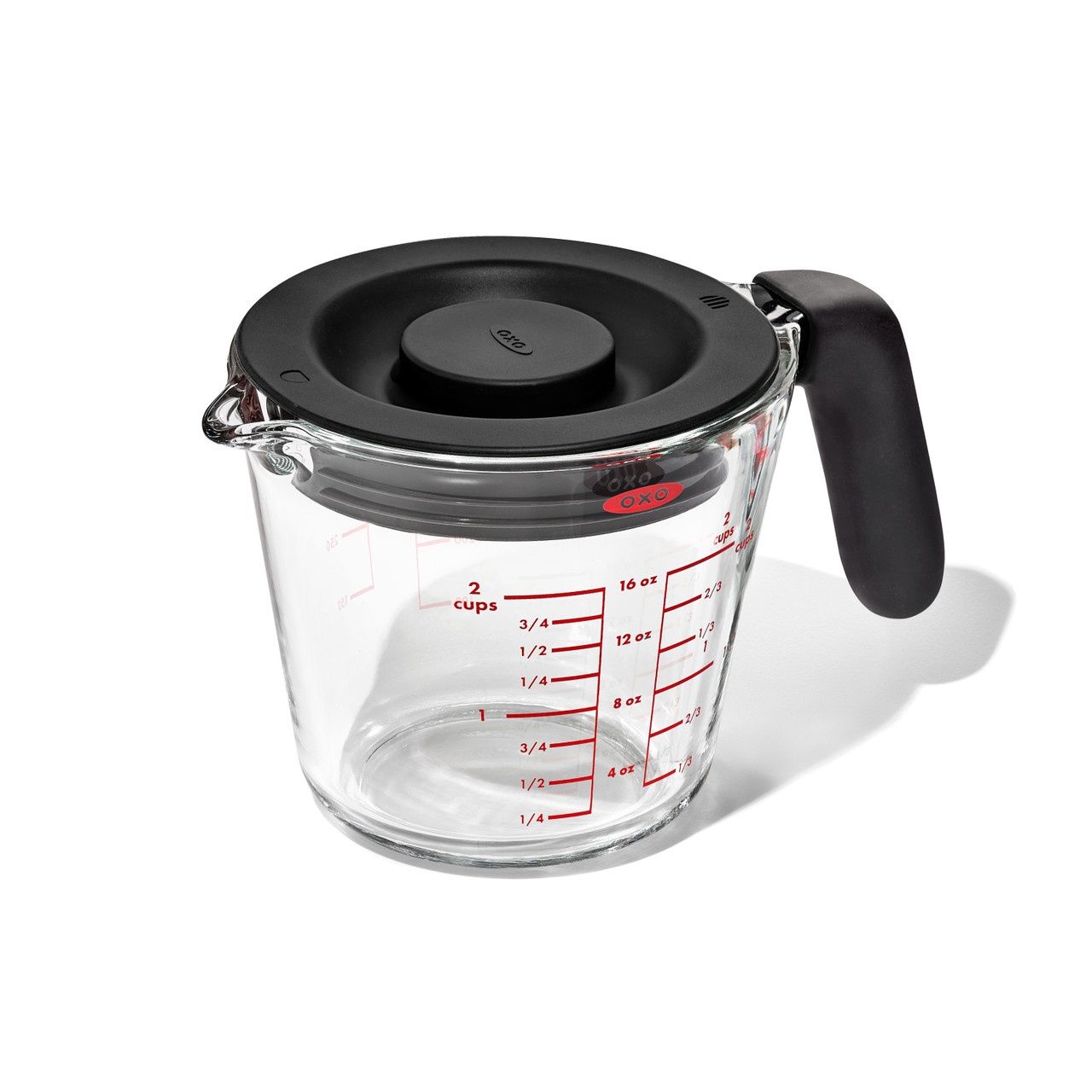 Glass Measure Cup w Lid 2 cup*