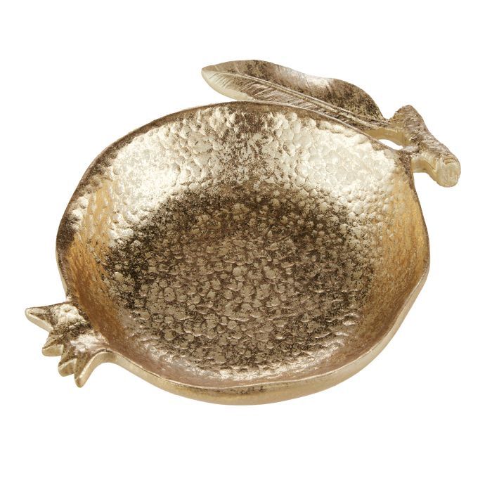 Agnes Pomegranate Plate Gold 16x20x4cm
