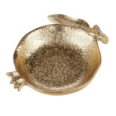 Agnes Pomegranate Plate Gold 16x20x4cm