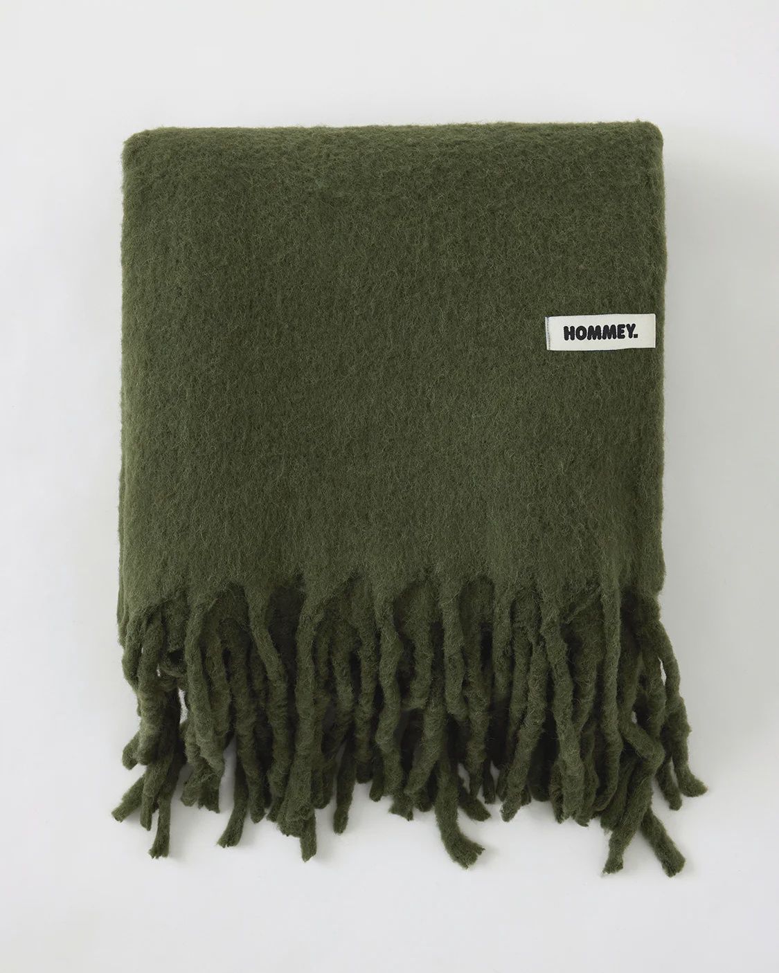 Alpaca Merino Throw - Olive