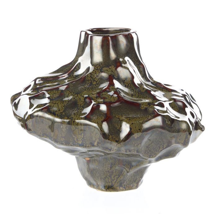 Silva Ceramic Vase Small Green 22x21.5x17.5cm