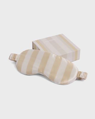 Silk Eyemask - Biscotti Stripes