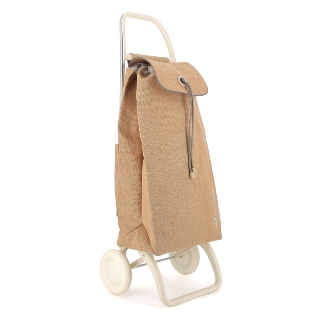 I-Max Yute Bi 2 Wheel Shopping Trolley, Colour: Natural