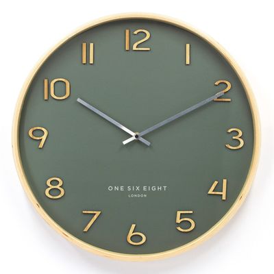 Wallace Olive Green 53cm Silent Wall Clock