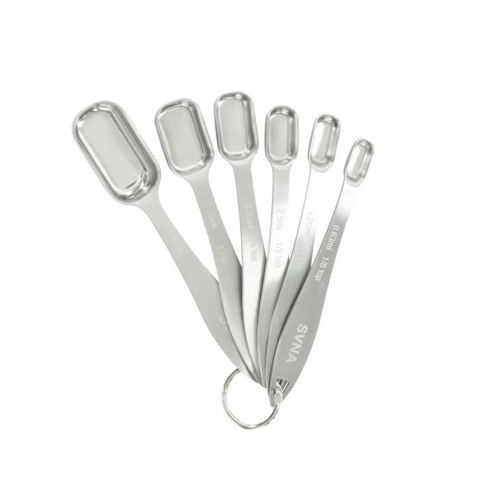 Premium Stainless Steel Spice Jar Measuring Spoons 6pcs Set