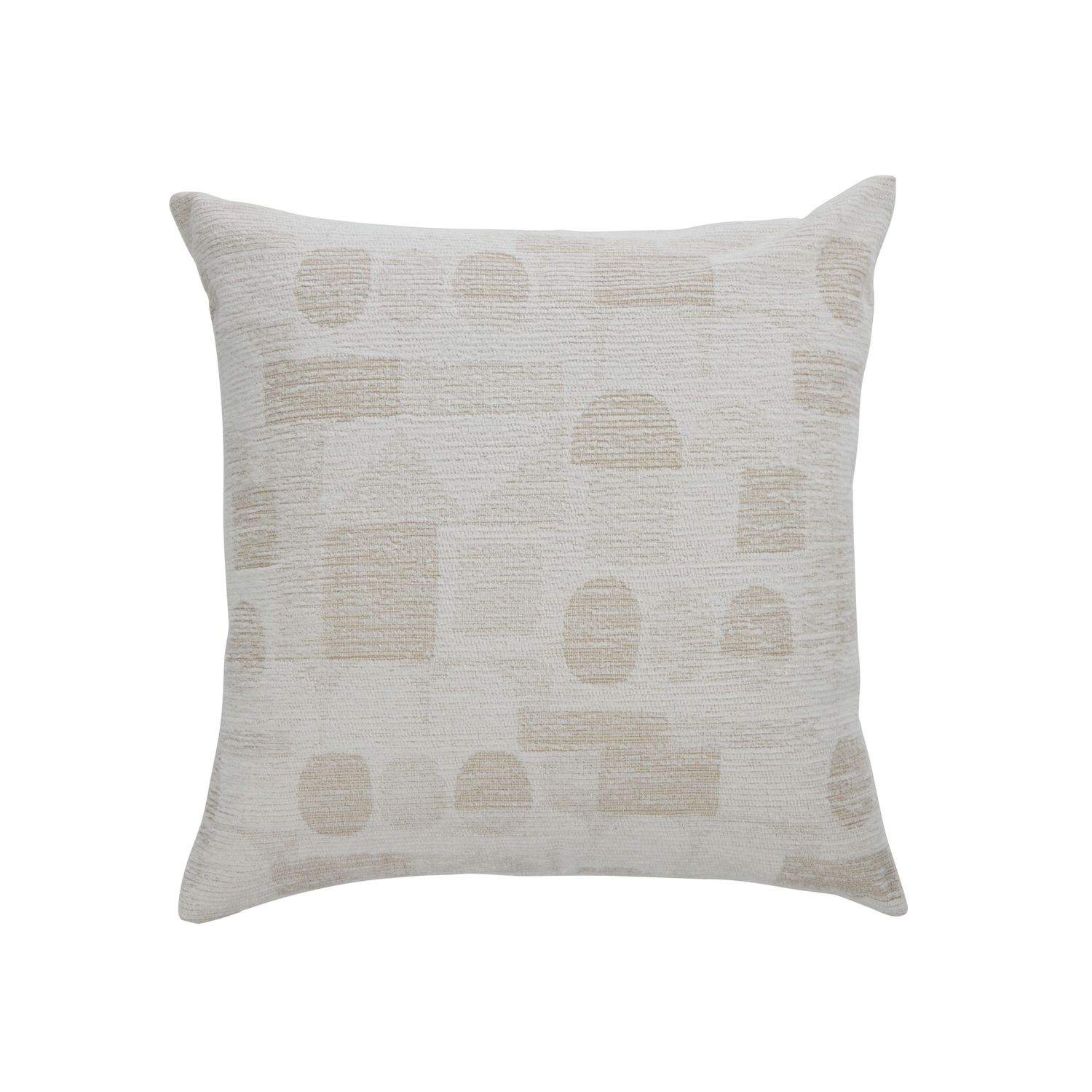 Sterling Cushion 55x55cm White/Taupe