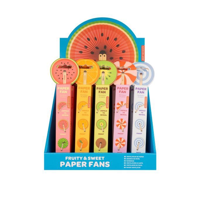 Fruity &amp; Sweet Paper Fans Asst