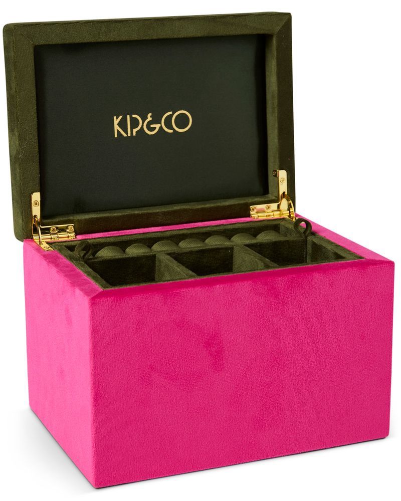 Prickly Pear Velvet Jewellery Box - Large
