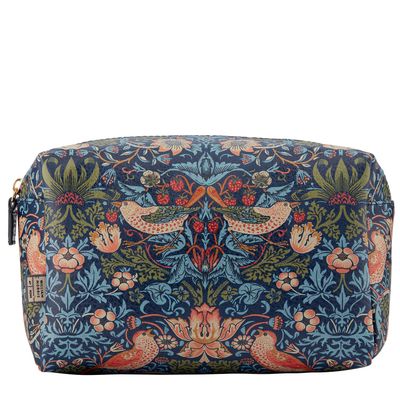 William Morris at Home Strawberry Thief Large Toiletry Bag Blue