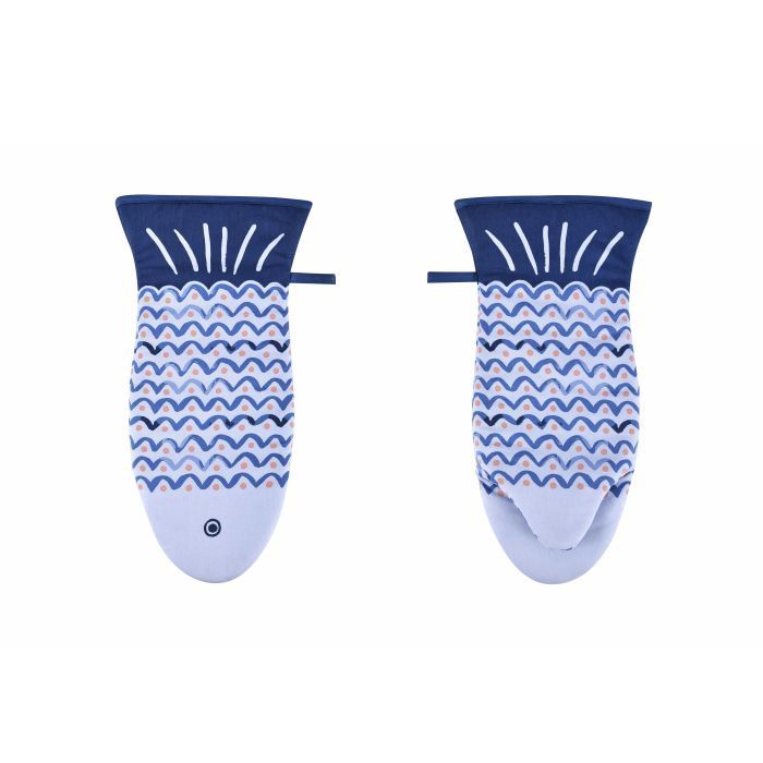 Catch of the Day Gauntlet Oven Glove Blue