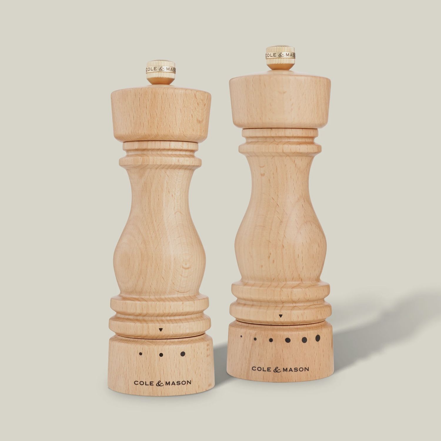 London Natural Beech Grind Select Salt &amp; Pepper Mills