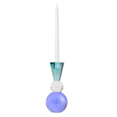 Nora Blue Canlde Holder 22cm